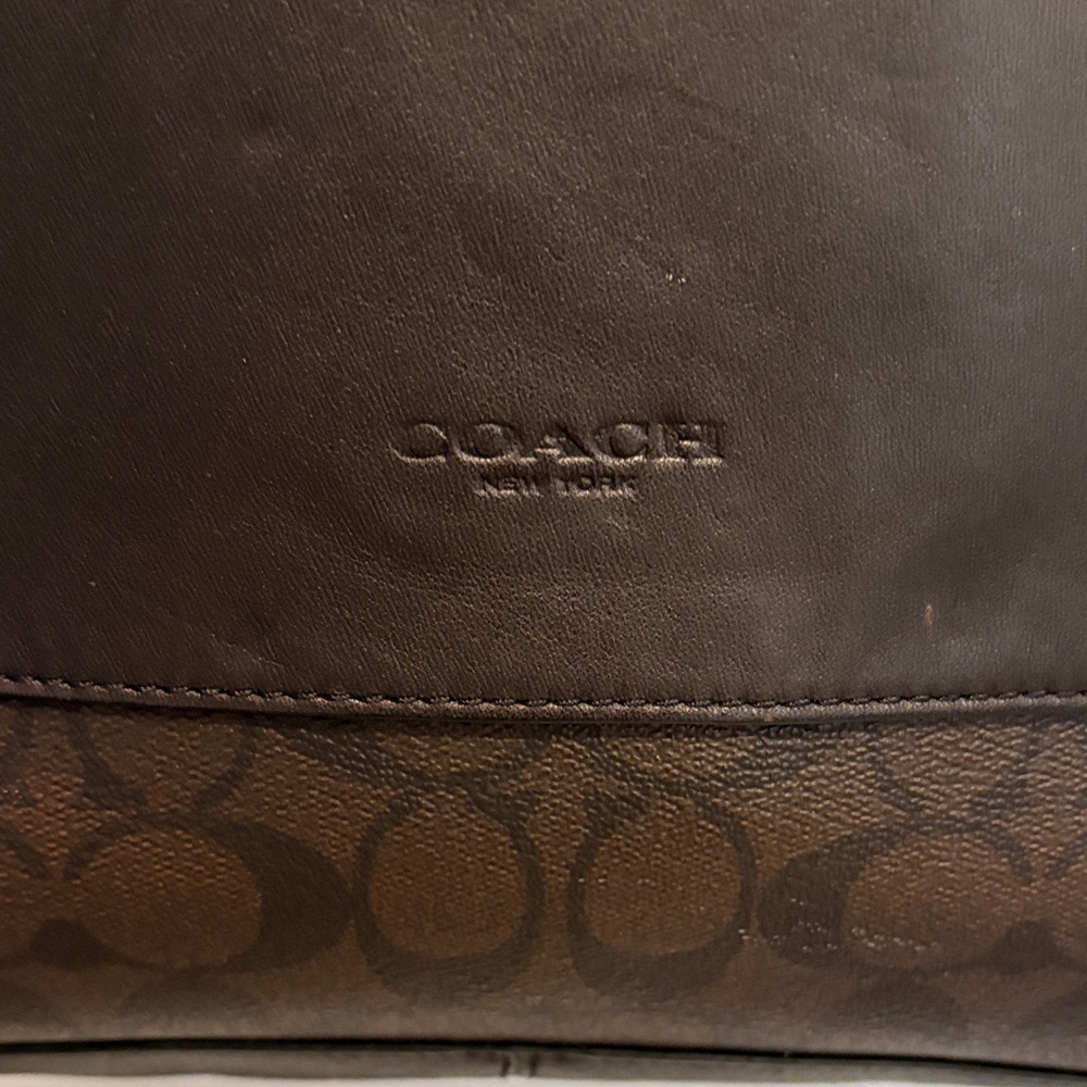 Coach Dark Brown Leather Messenger Bag - Picture 3 of 7